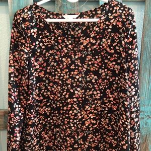 Floral fall long sleeve top!